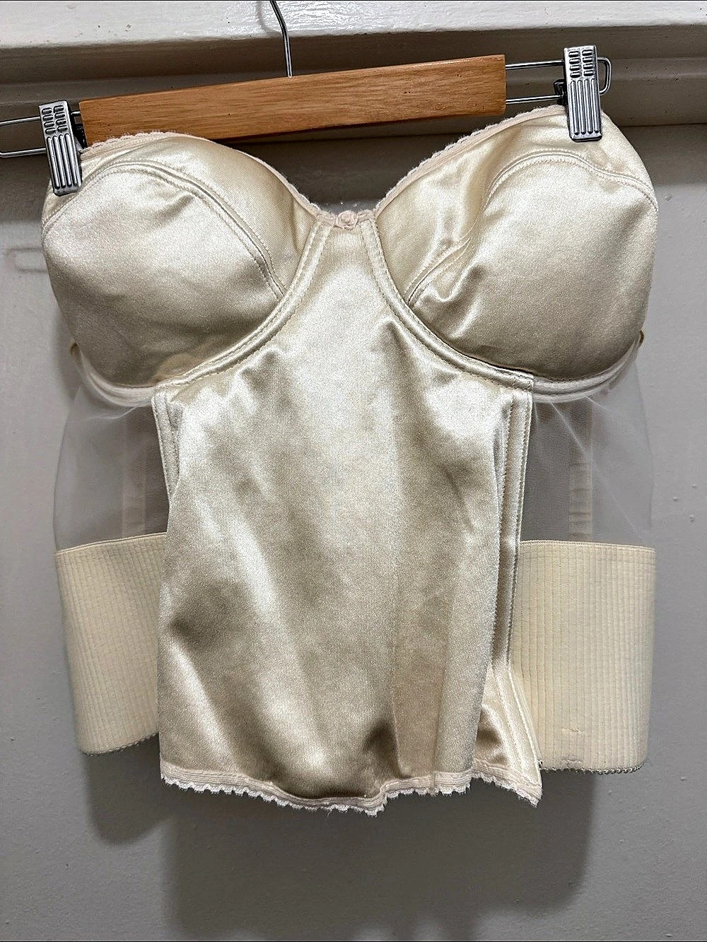 Satin Bustier Shapewear in Cream Like New
